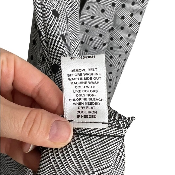 Elle Gray Glen Plaid Polka Dot Houndstooth Fit & Flare Sleeveless Dress - Picture 12 of 14